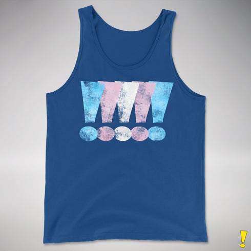 Transgender Pride Exclamation Points Premium Tank Top - Royal Blue